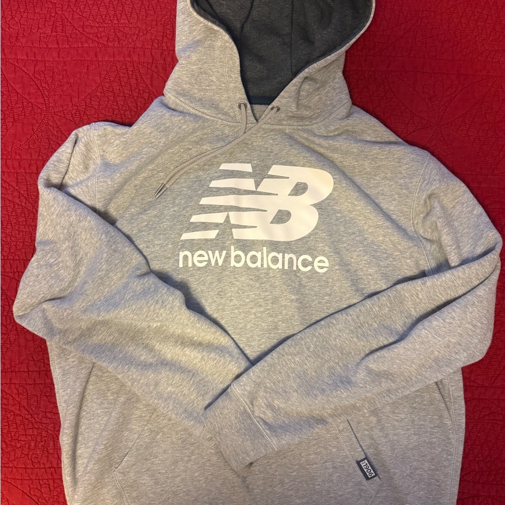 New Balance Light Gray Pullover Hoodie